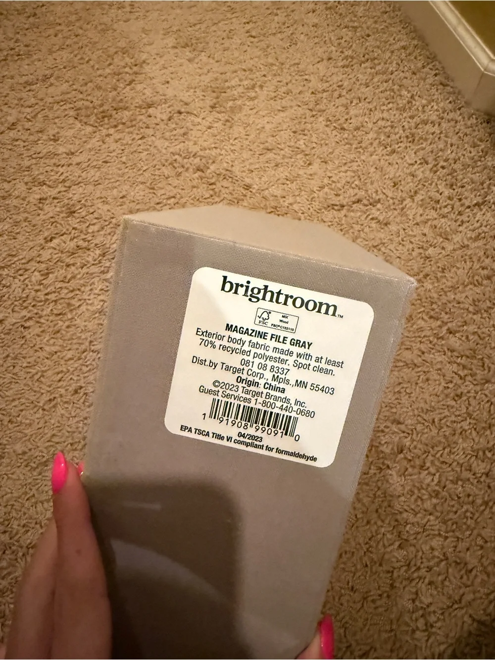 Target fabric covered